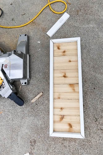 cutting trim for house number sign