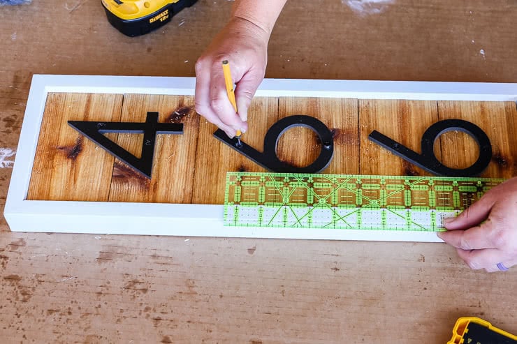 marking placement for house numbers