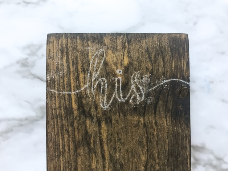 Chalk outline left from font transfer