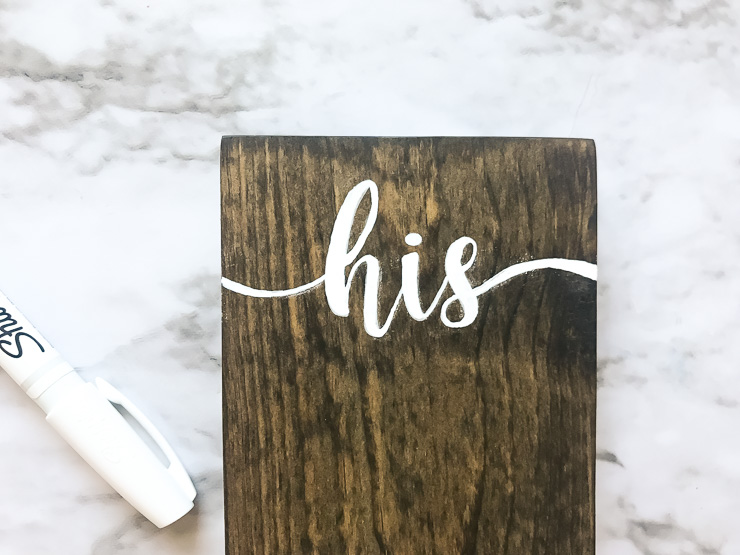 Fill in outline with sharpie paint marker