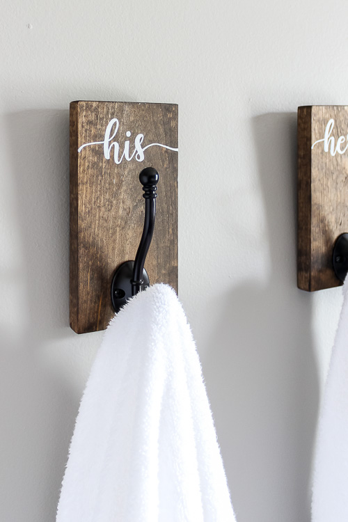 His and hers hooks perfect for towels