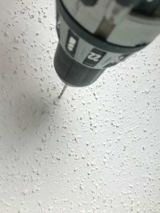 drill pilot hole