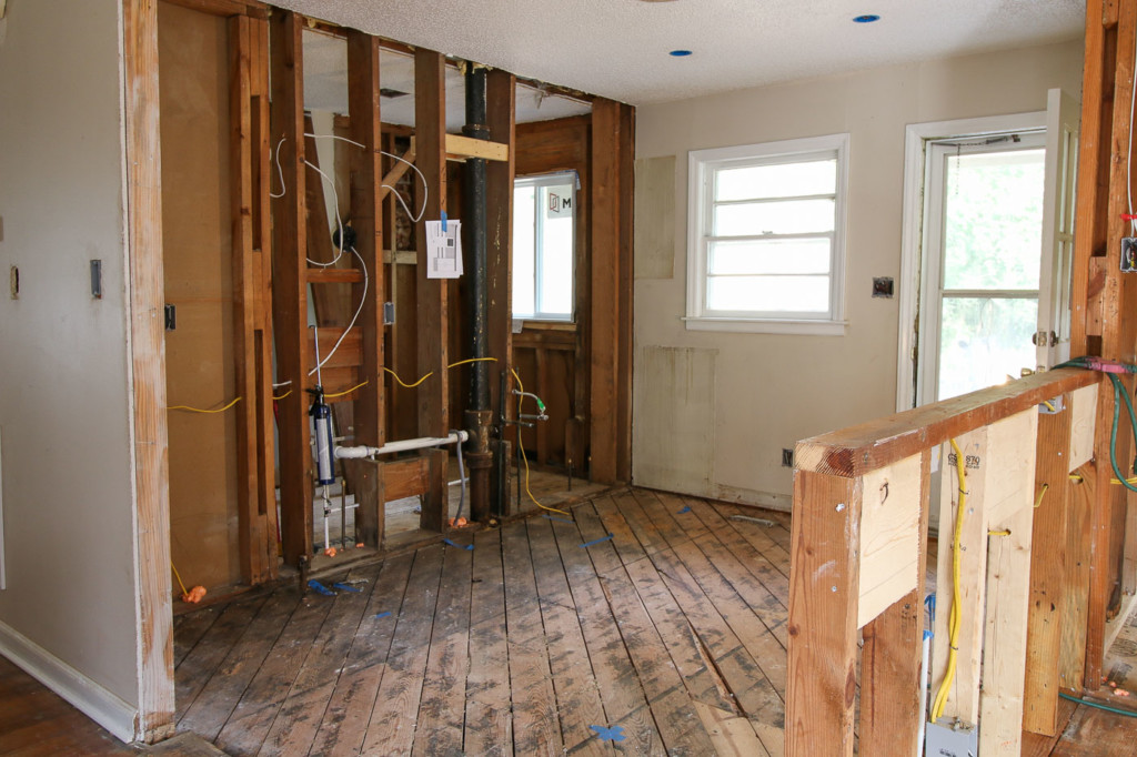 kitchen framing and subfloor repairs