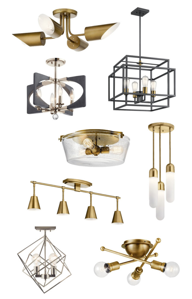 Mid-Century Modern Flush and Semi-Flush Mount Ceiling Lights