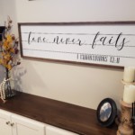 DIY Sign with Faux Shiplap detail