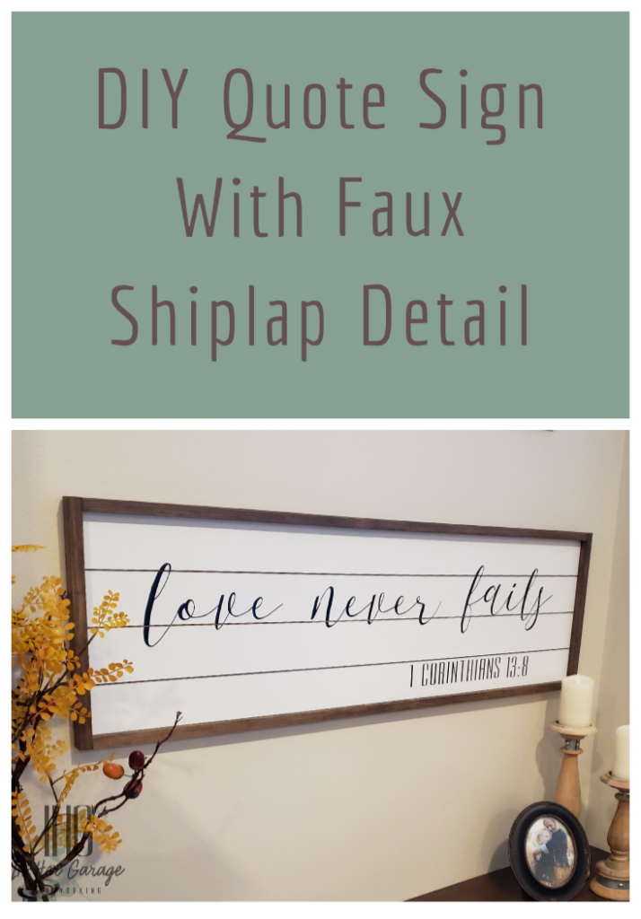 DIY Sign with Faux Shiplap detail