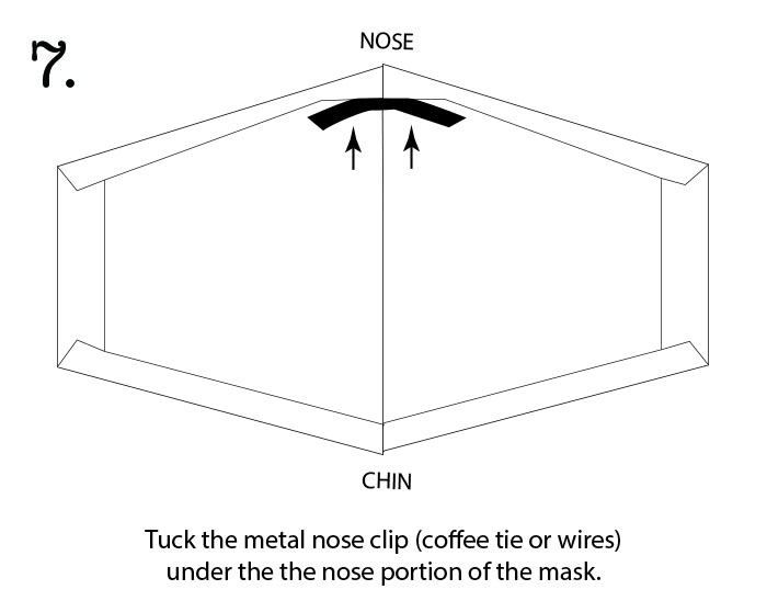 insert the nose clip under the top edge
