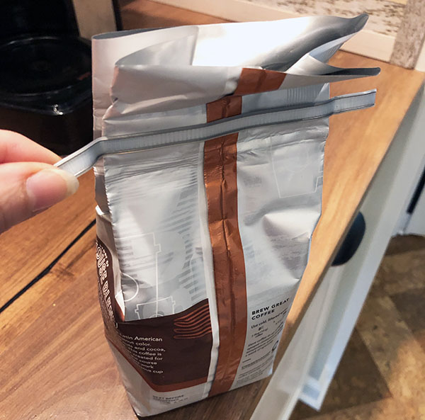 Coffee Bag with Wire Tab Tie