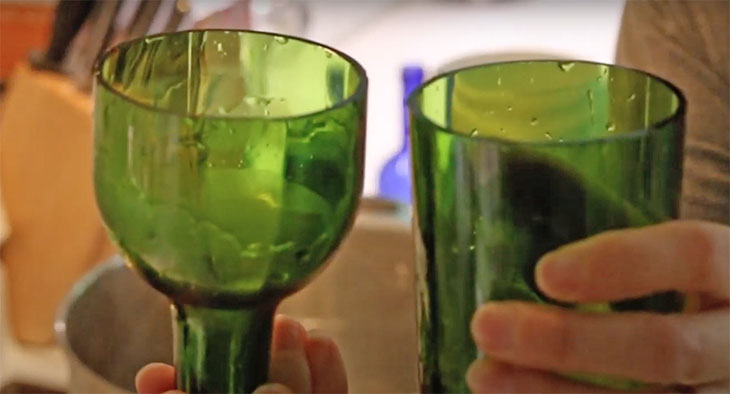 cut wine bottle in half