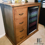 diy beverage center housing mini fridge