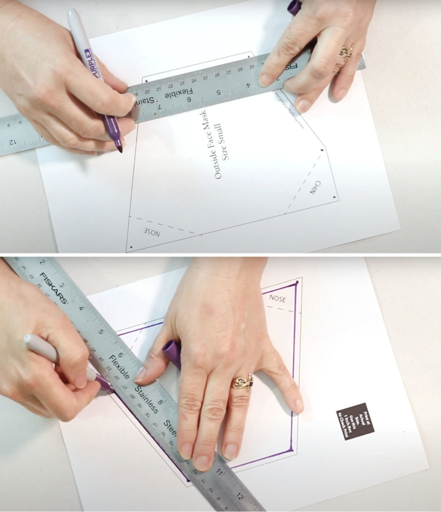 resizing face mask template