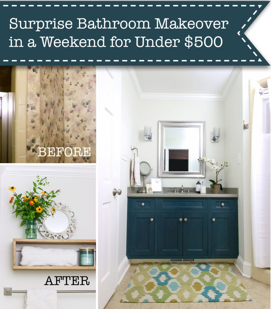 Surprise Bathroom Makeover Under $500