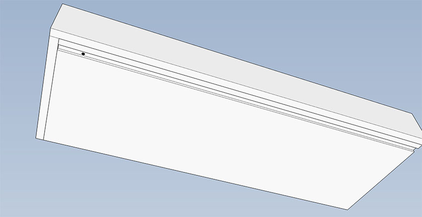 hole in bottom channel of shelf