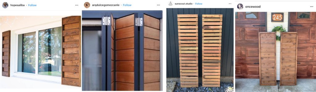 modern wood shutter inspiration