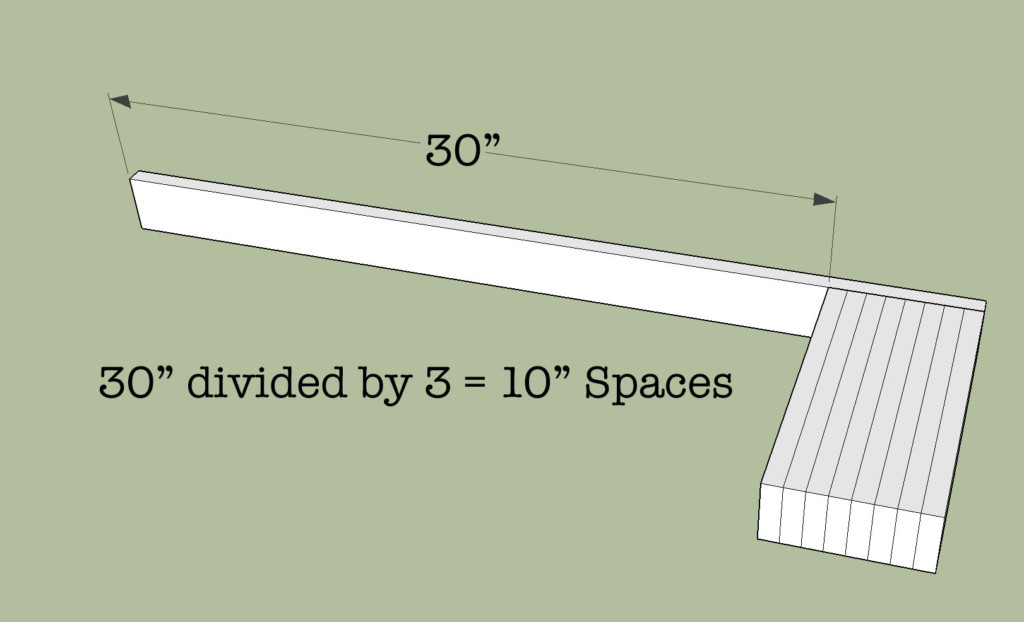 how to get even space measurement