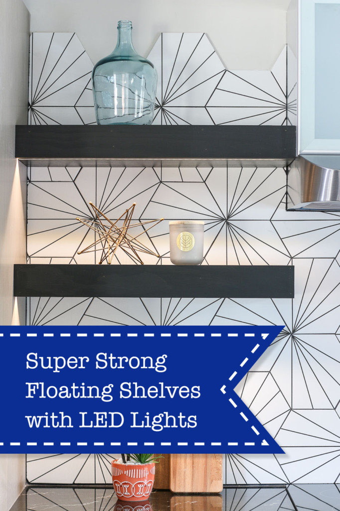 How to Build Super Strong Floating Shelves with LED Under Lighting