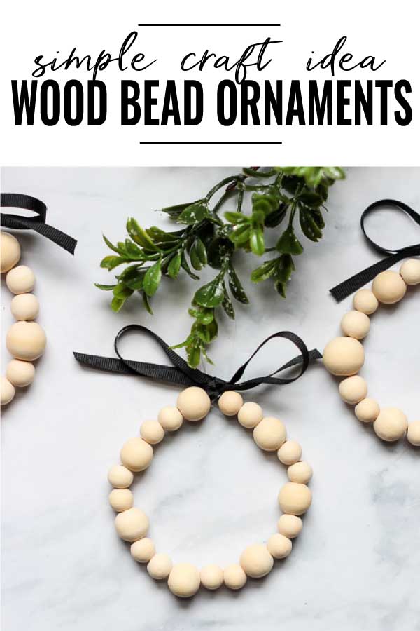 wooden bead ornaments pin image