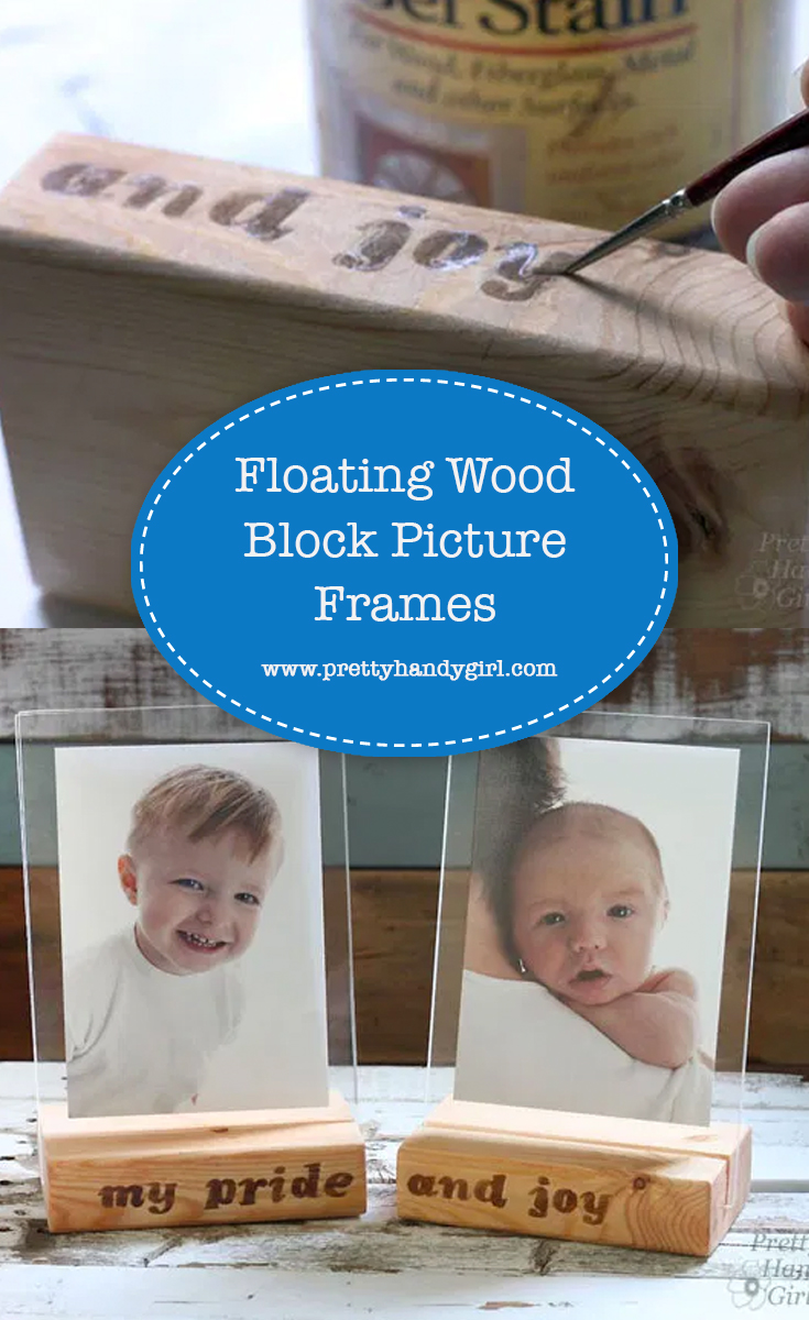 Floating Wood Block Picture Frames | Pretty Handy Girl