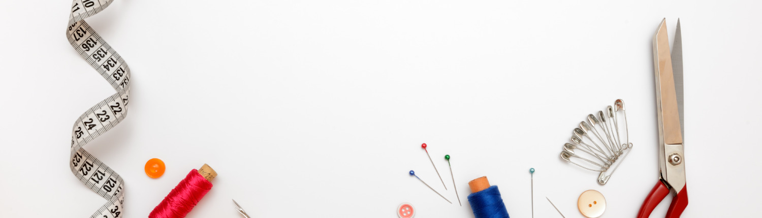 Copyspace frame with sewing tools and accesories