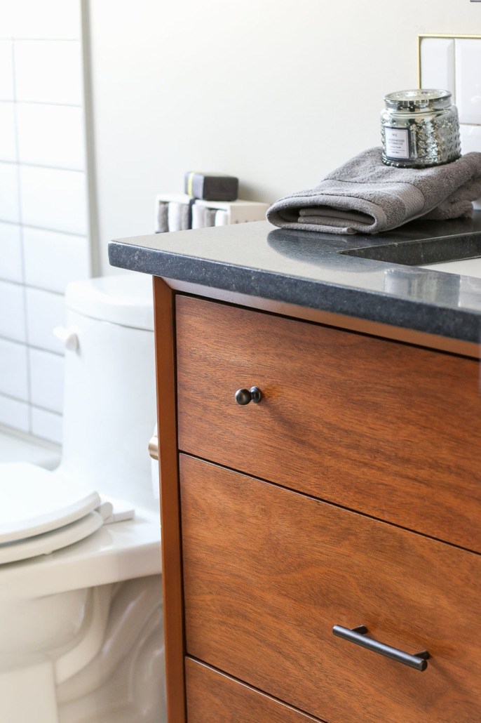 Turning a Mid-Century Modern Dresser into a Bathroom Vanity