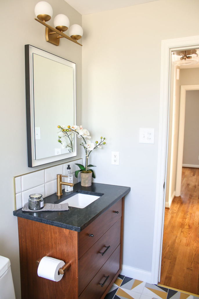Turning a Mid-Century Modern Dresser into a Bathroom Vanity