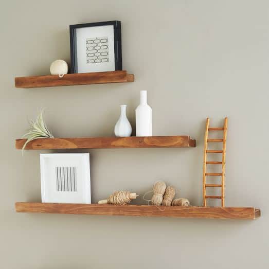 modern floating shelves