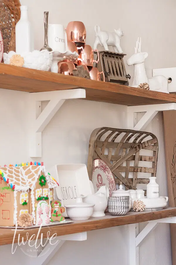 farmhouse shelves