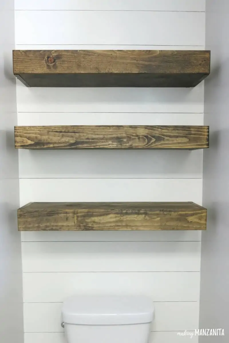 bathroom shelves