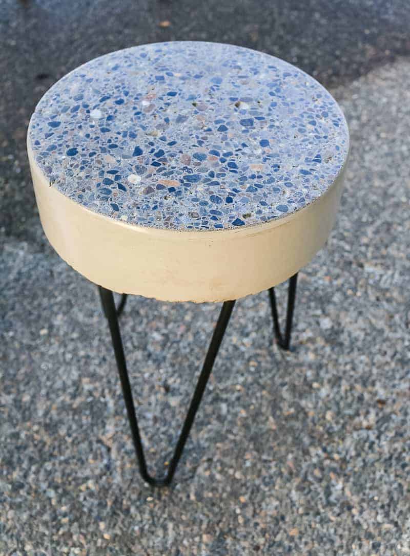 concrete side table