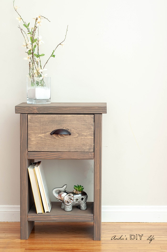 small wood side table