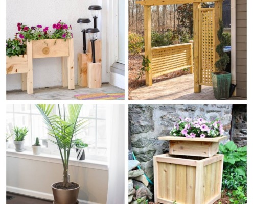 4 image collage diy outdoor builds