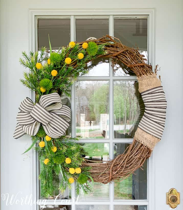 spring grapevine DIY wreaths for front door