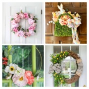 4 image collage spring and summer wreaths