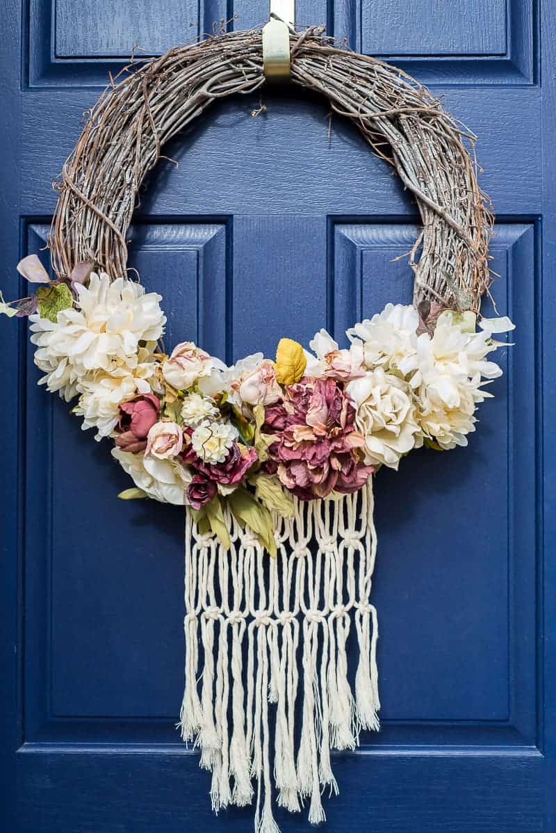 boho wreath for spring