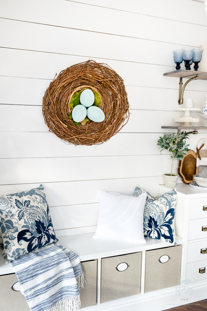 birds nest wreath