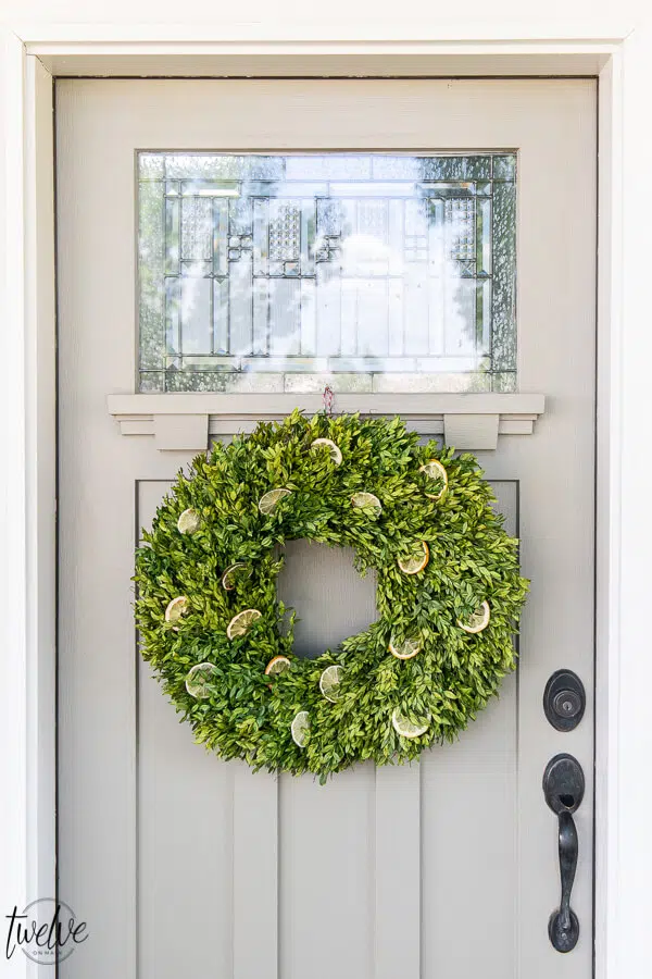 boxwood lemon wreath