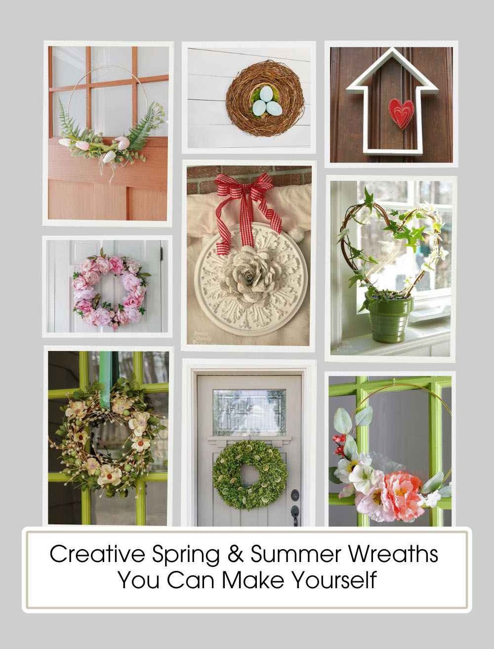 Dozens of creative DIY spring and summer DIY wreaths for front door