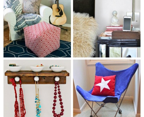 4 image collage diy dorm room decor