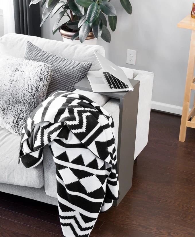 c-shaped side table