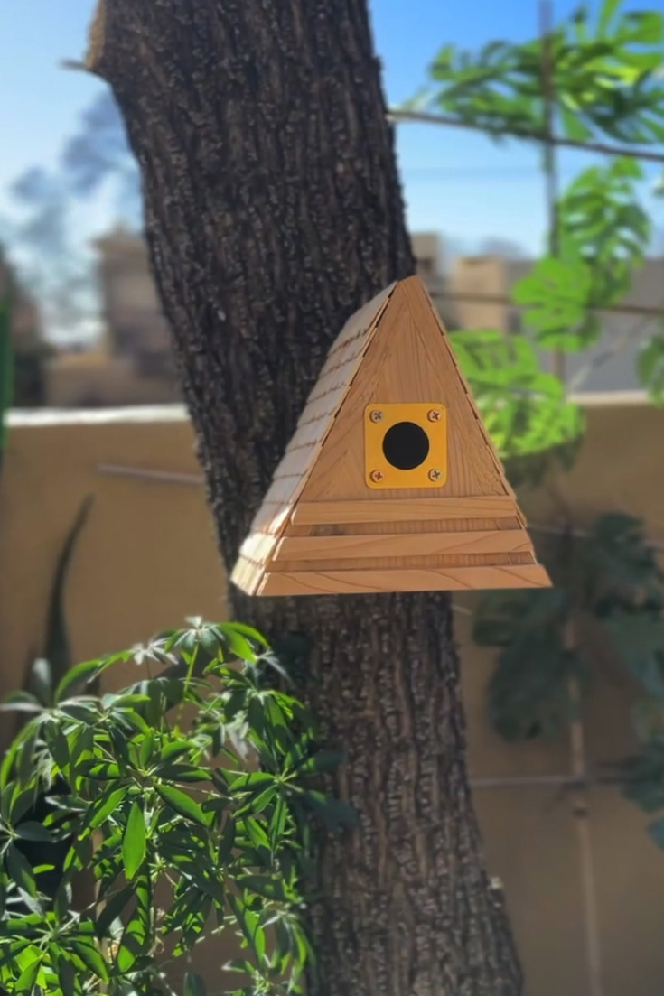 modern wood diy birdhouse