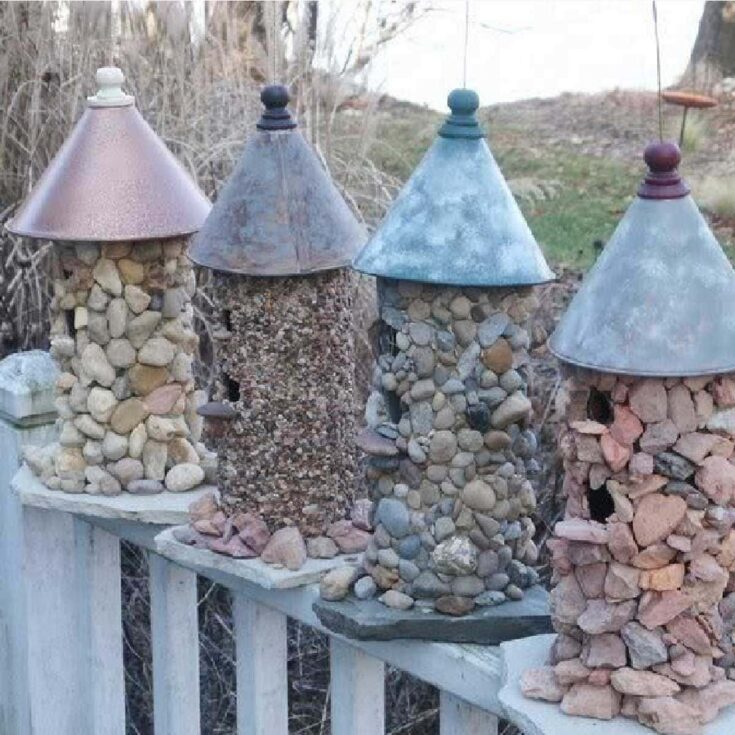 collection of 4 homemade birdhouses from Empress of Dirt