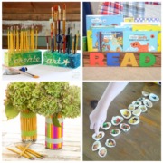 collage with 4 arts and crafts for kids