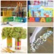 collage with 4 arts and crafts for kids