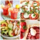 4 image collage summer recipes