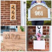 4 image collage diy house number sign ideas