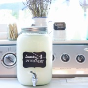 diy laundry detergent with chalkboard label