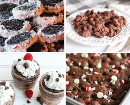 collage with holiday sweets