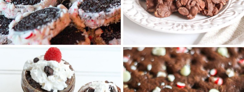 collage with holiday sweets