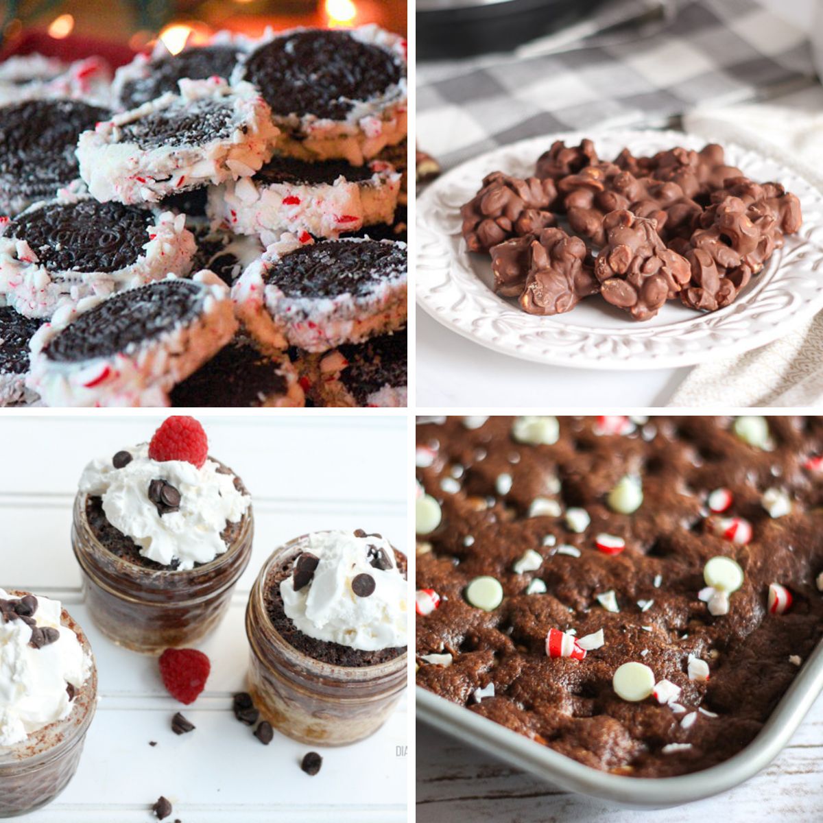 4 image collage with Holiday Sweets