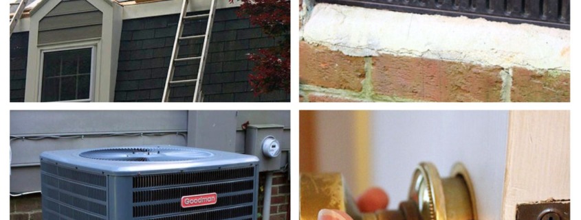 4 image collage home maintenance exterior